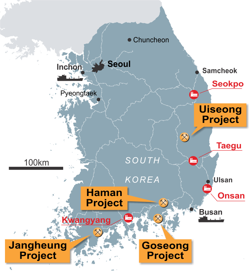 Projects Locations_Korea-2021